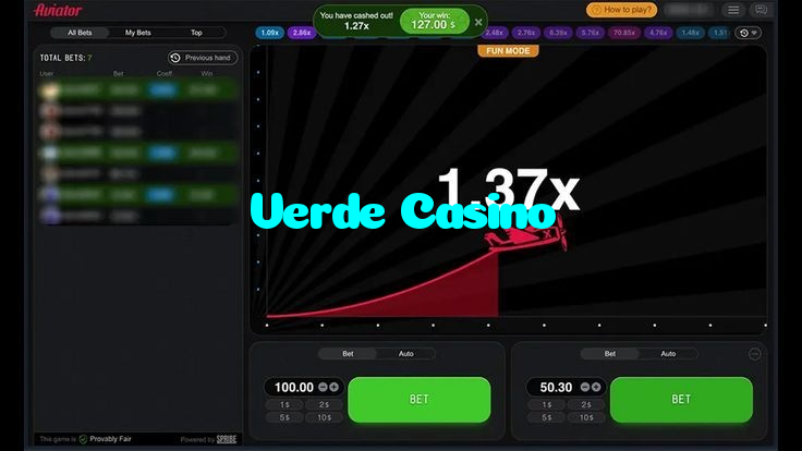 Verde Casino casino presented on mobile device in Pakistan with slots and live games